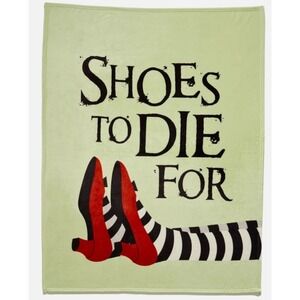Wizard Of Oz Throw Blanket 60x46 NWT Shoes To Die For Red Ruby Silky Touch